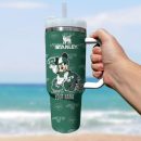 New York Jets NFL Mickey Mouse Custom Stanley Quencher 30oz-40oz Stainless Steel Tumbler Hot And Cold Tumbler
