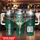 New York Jets NFL Custom Stanley Quencher 30oz-40oz Stainless Steel Tumbler Hot And Cold Tumbler