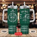 New York Jets NFL Custom Stanley Quencher 30oz-40oz Stainless Steel Tumbler Hot And Cold Tumbler