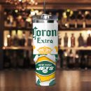New York Jets NFL Corona Extra Custom Stanley Quencher 30oz-40oz Stainless Steel Tumbler Hot And Cold Tumbler