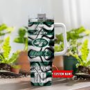 New York Jets NFL Custom Stanley Quencher 30oz-40oz Stainless Steel Tumbler Hot And Cold Tumbler