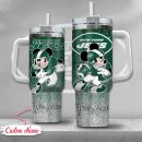 New York Jets NFL Mickey Mouse Glitter Custom Stanley Quencher 30oz-40oz Stainless Steel Tumbler Hot And Cold Tumbler
