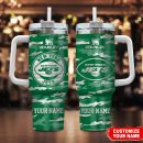 New York Jets NFL Camo Pattern Custom Stanley Quencher 30oz-40oz Stainless Steel Tumbler Hot And Cold Tumbler