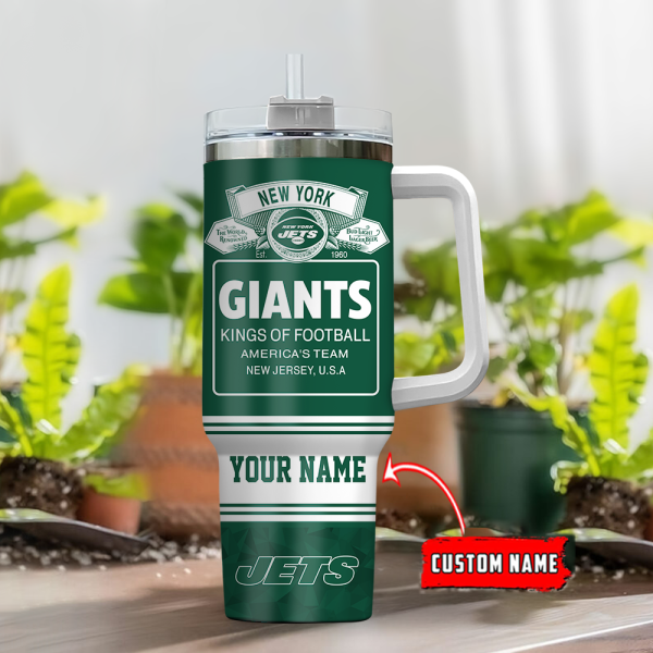 New York Jets NFL Bud Light Custom Stanley Quencher 30oz-40oz Stainless Steel Tumbler Hot And Cold Tumbler - Image 2