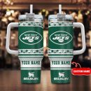 New York Jets NFL Custom Stanley Quencher 30oz-40oz Stainless Steel Tumbler Hot And Cold Tumbler