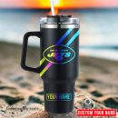 New York Jets NFL Hologram Logo Custom Stanley Quencher 30oz-40oz Stainless Steel Tumbler Hot And Cold Tumbler