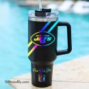 New York Jets NFL Hologram Logo Custom Stanley Quencher 30oz-40oz Stainless Steel Tumbler Hot And Cold Tumbler