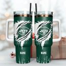 New York Jets Football NFL Sport Custom Stanley Quencher 30oz-40oz Stainless Steel Tumbler Hot And Cold Tumbler