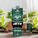 New York Jets NFL Custom Stanley Quencher 30oz-40oz Stainless Steel Tumbler Hot And Cold Tumbler