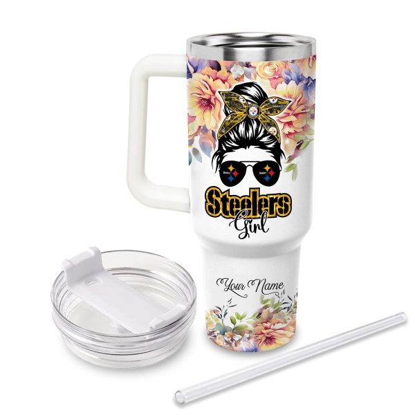Pittsburgh Steelers NFL Custom Stanley Quencher 30oz-40oz Stainless Steel Tumbler Hot And Cold Tumbler - Image 2