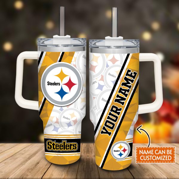 Pittsburgh Steelers NFL Custom Stanley Quencher 30oz-40oz Stainless Steel Tumbler Hot And Cold Tumbler