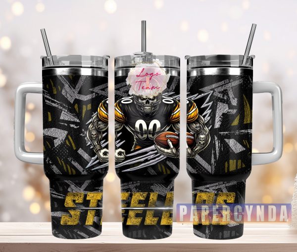 Pittsburgh Steelers Custom Stanley Quencher 30oz-40oz Stainless Steel Tumbler Hot And Cold Tumbler