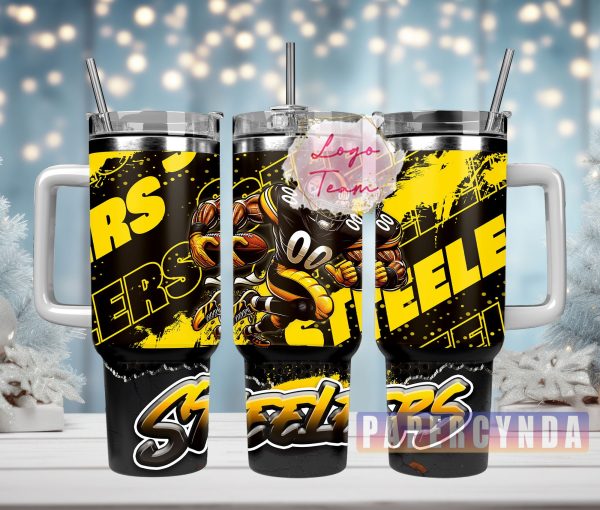 Pittsburgh Steelers Custom Stanley Quencher 30oz-40oz Stainless Steel Tumbler Hot And Cold Tumbler