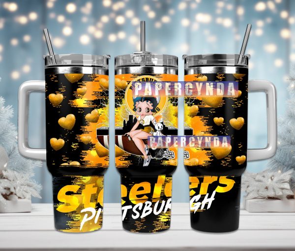 Pittsburgh Steelers Custom Stanley Quencher 30oz-40oz Stainless Steel Tumbler Hot And Cold Tumbler