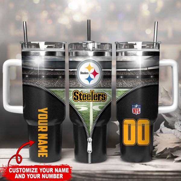 Pittsburgh Steelers NFL Custom Stanley Quencher 30oz-40oz Stainless Steel Tumbler Hot And Cold Tumbler