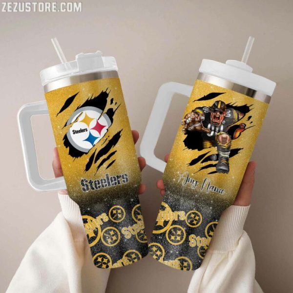 Pittsburgh Steelers NFL Custom Stanley Quencher 30oz-40oz Stainless Steel Tumbler Hot And Cold Tumbler