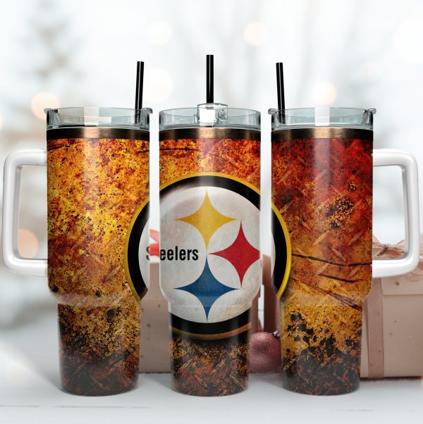 Pittsburgh Steelers NFL Custom Stanley Quencher 30oz-40oz Stainless Steel Tumbler Hot And Cold Tumbler