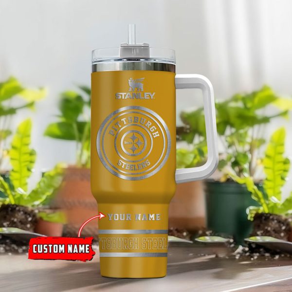 Pittsburgh Steelers NFL Custom Stanley Quencher 30oz-40oz Stainless Steel Tumbler Hot And Cold Tumbler - Image 2