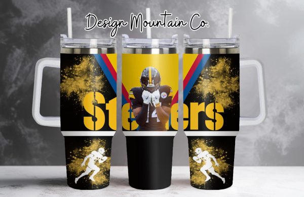 Football Pittsburgh Steelers NFL Custom Stanley Quencher 30oz-40oz Stainless Steel Tumbler Hot And Cold Tumbler