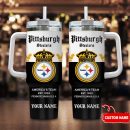 Pittsburgh Steelers NFL Corona Extra Custom Stanley Quencher 30oz-40oz Stainless Steel Tumbler Hot And Cold Tumbler