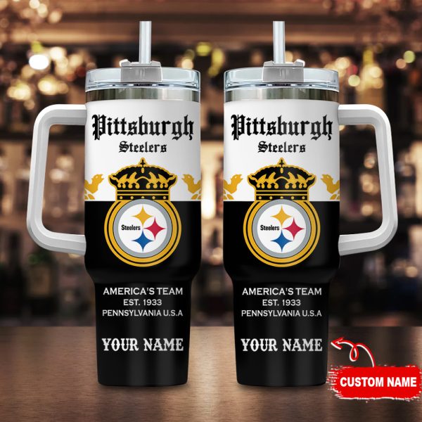 Pittsburgh Steelers NFL Corona Extra Custom Stanley Quencher 30oz-40oz Stainless Steel Tumbler Hot And Cold Tumbler