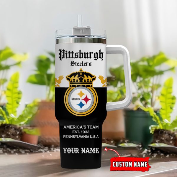 Pittsburgh Steelers NFL Corona Extra Custom Stanley Quencher 30oz-40oz Stainless Steel Tumbler Hot And Cold Tumbler - Image 2