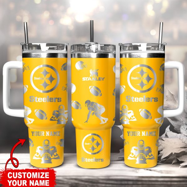 Pittsburgh Steelers NFL Custom Stanley Quencher 30oz-40oz Stainless Steel Tumbler Hot And Cold Tumbler