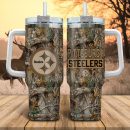 Pittsburgh Steelers NFL Hunting Realtree Custom Stanley Quencher 30oz-40oz Stainless Steel Tumbler Hot And Cold Tumbler