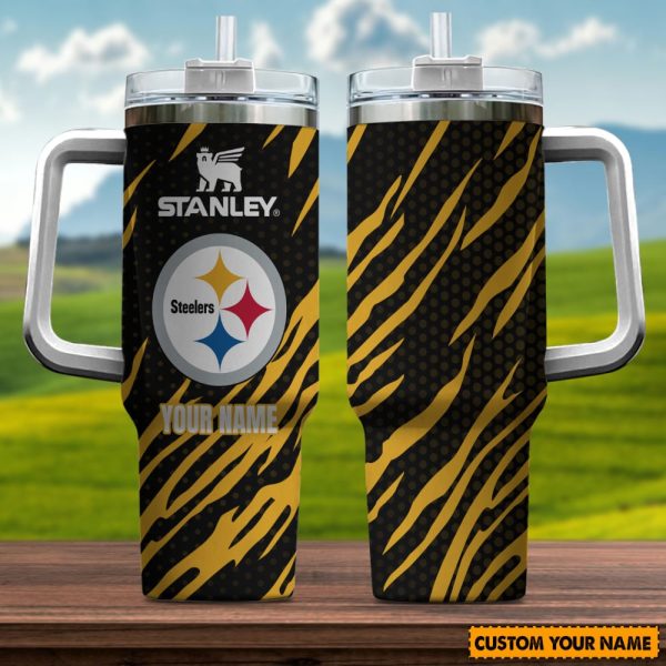 Pittsburgh Steelers NFL Custom Stanley Quencher 30oz-40oz Stainless Steel Tumbler Hot And Cold Tumbler