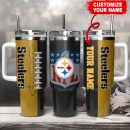 Pittsburgh Steelers NFL Custom Stanley Quencher 30oz-40oz Stainless Steel Tumbler Hot And Cold Tumbler