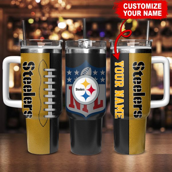 Pittsburgh Steelers NFL Custom Stanley Quencher 30oz-40oz Stainless Steel Tumbler Hot And Cold Tumbler - Image 2