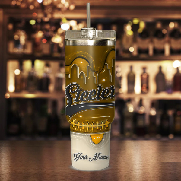 Pittsburgh Steelers NFL Custom Stanley Quencher 30oz-40oz Stainless Steel Tumbler Hot And Cold Tumbler - Image 2