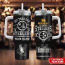 Pittsburgh Steelers NFL Custom Stanley Quencher 30oz-40oz Stainless Steel Tumbler Hot And Cold Tumbler