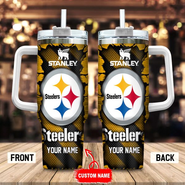 Pittsburgh Steelers NFL Custom Stanley Quencher 30oz-40oz Stainless Steel Tumbler Hot And Cold Tumbler