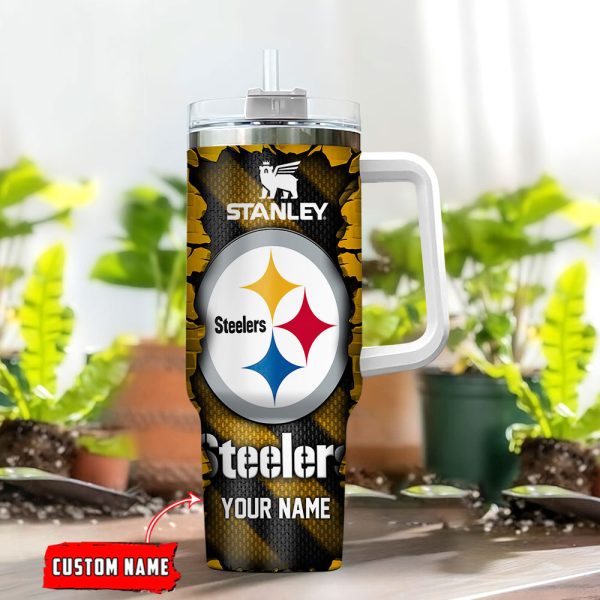 Pittsburgh Steelers NFL Custom Stanley Quencher 30oz-40oz Stainless Steel Tumbler Hot And Cold Tumbler - Image 2