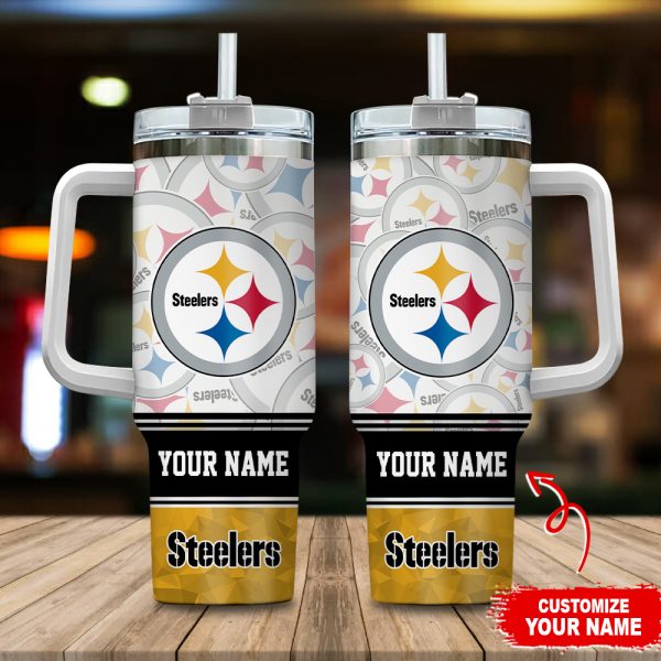 Pittsburgh Steelers NFL Custom Stanley Quencher 30oz-40oz Stainless Steel Tumbler Hot And Cold Tumbler