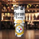 Pittsburgh Steelers NFL Corona Extra Custom Stanley Quencher 30oz-40oz Stainless Steel Tumbler Hot And Cold Tumbler