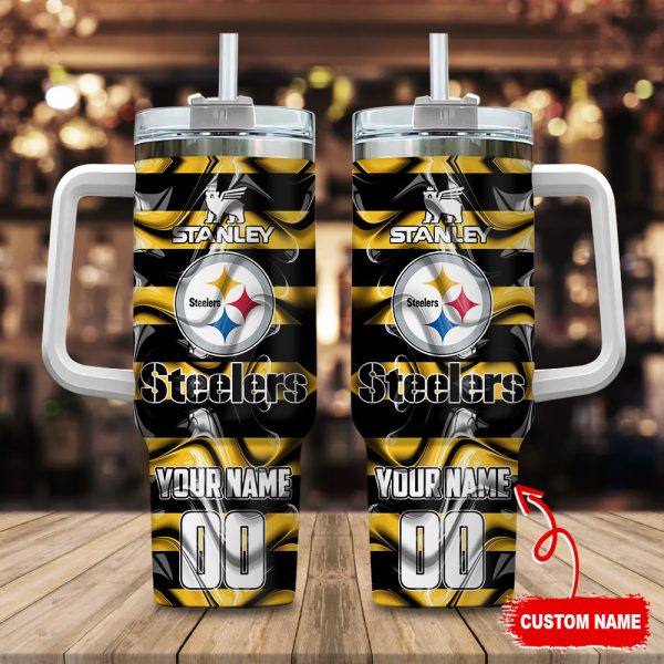 Pittsburgh Steelers NFL Custom Stanley Quencher 30oz-40oz Stainless Steel Tumbler Hot And Cold Tumbler