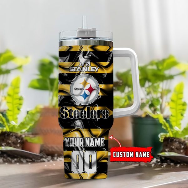Pittsburgh Steelers NFL Custom Stanley Quencher 30oz-40oz Stainless Steel Tumbler Hot And Cold Tumbler - Image 2