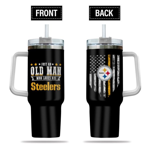 Pittsburgh Steelers NFL Custom Stanley Quencher 30oz-40oz Stainless Steel Tumbler Hot And Cold Tumbler