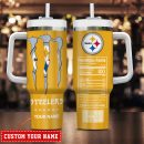 Pittsburgh Steelers NFL Energy Nutrition Facts Custom Stanley Quencher 30oz-40oz Stainless Steel Tumbler Hot And Cold Tumbler