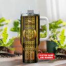 Pittsburgh Steelers NFL Golden Logos US Flag Custom Stanley Quencher 30oz-40oz Stainless Steel Tumbler Hot And Cold Tumbler