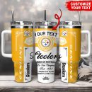 Pittsburgh Steelers NFL Kings Of Football Custom Stanley Quencher 30oz-40oz Stainless Steel Tumbler Hot And Cold Tumbler