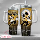 Pittsburgh Steelers NFL Mickey Mouse Glitter Custom Stanley Quencher 30oz-40oz Stainless Steel Tumbler Hot And Cold Tumbler