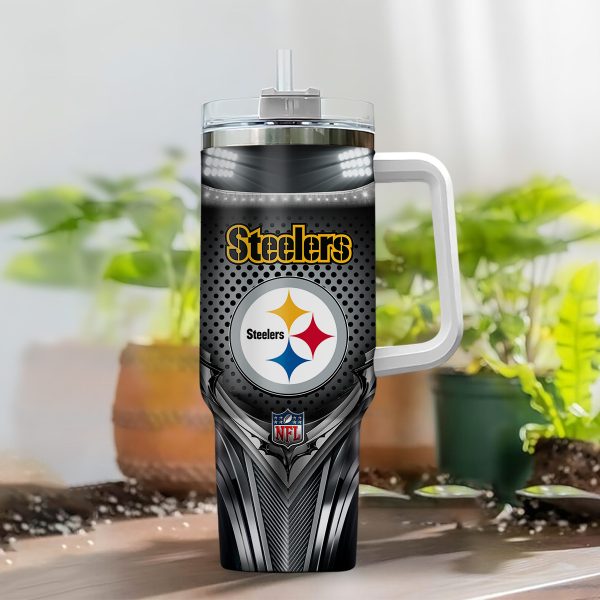Pittsburgh Steelers NFL Nutrition Facts Custom Stanley Quencher 30oz-40oz Stainless Steel Tumbler Hot And Cold Tumbler - Image 2
