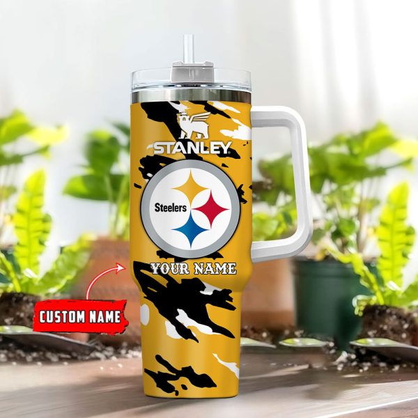 Pittsburgh Steelers NFL Custom Stanley Quencher 30oz-40oz Stainless Steel Tumbler Hot And Cold Tumbler - Image 2