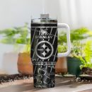 Pittsburgh Steelers NFL Silver Custom Stanley Quencher 30oz-40oz Stainless Steel Tumbler Hot And Cold Tumbler