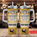 Pittsburgh Steelers NFL Vintage Kings Of Football Custom Stanley Quencher 30oz-40oz Stainless Steel Tumbler Hot And Cold Tumbler