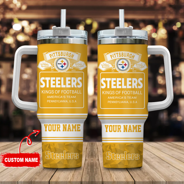 Pittsburgh Steelers NFL Bud Light Custom Stanley Quencher 30oz-40oz Stainless Steel Tumbler Hot And Cold Tumbler