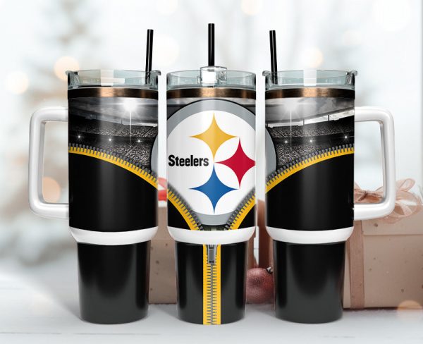 Pittsburgh Steelers NFL Custom Stanley Quencher 30oz-40oz Stainless Steel Tumbler Hot And Cold Tumbler